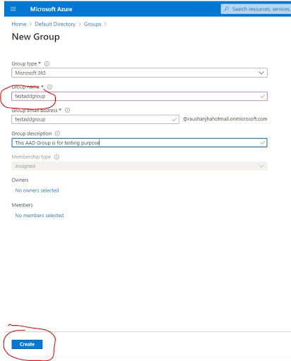 Azure Active Directory Group - Create Basic Group And Add Member